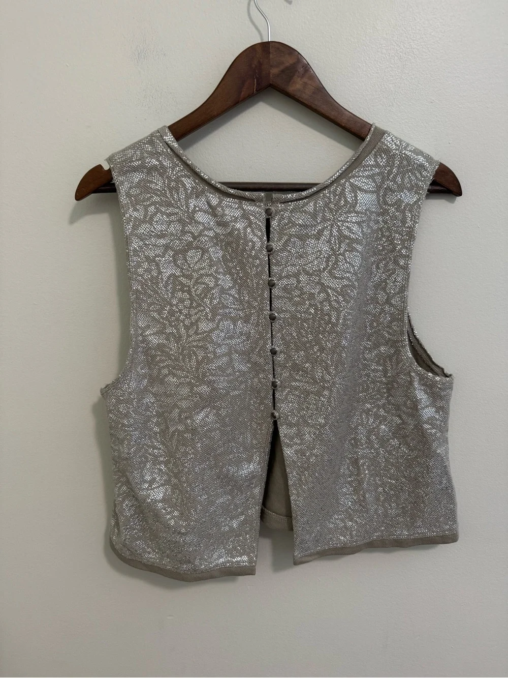 Free People Crop Metallic Tank